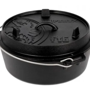 Petromax Dutch Oven, lapos aljú öntöttvas lábas (5,5 liter, Ø 30 cm)