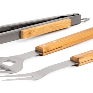 Grillezeszközök készlet, 3 darabos, bambusz nyéllel -  G21